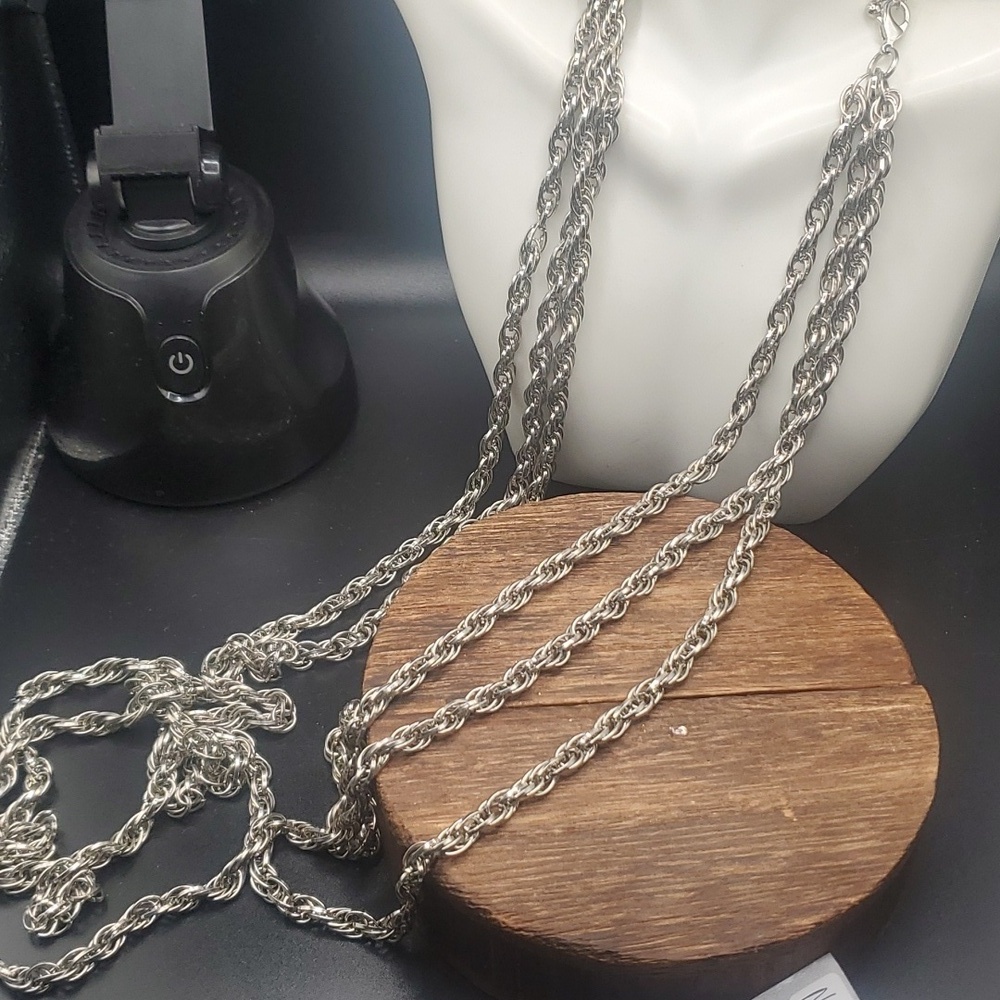 3 lengths‎ Gothic chain rope necklace  N2828